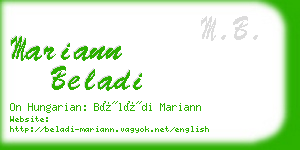 mariann beladi business card